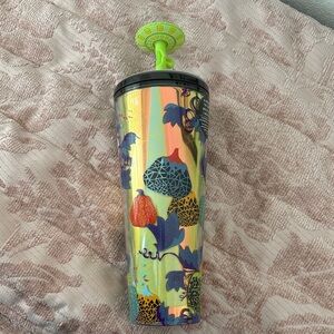 Colorful Tumbler with Straw Halloween Alien Starbucks Venti glow in the dark